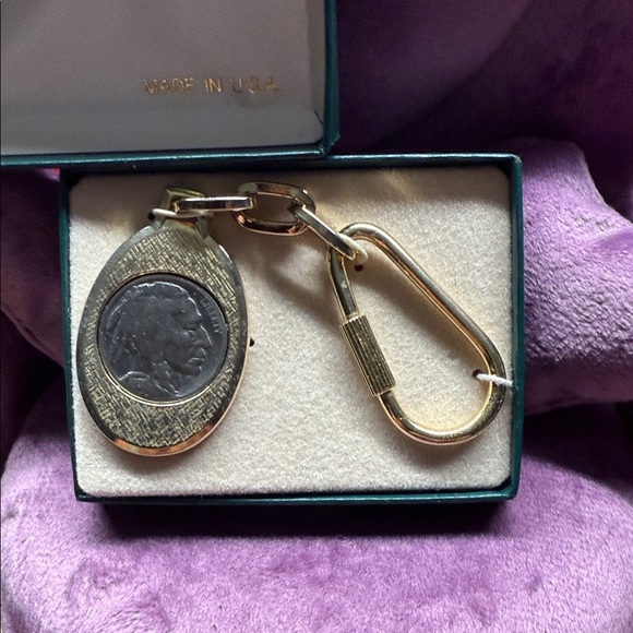 Gold Coin Keychain